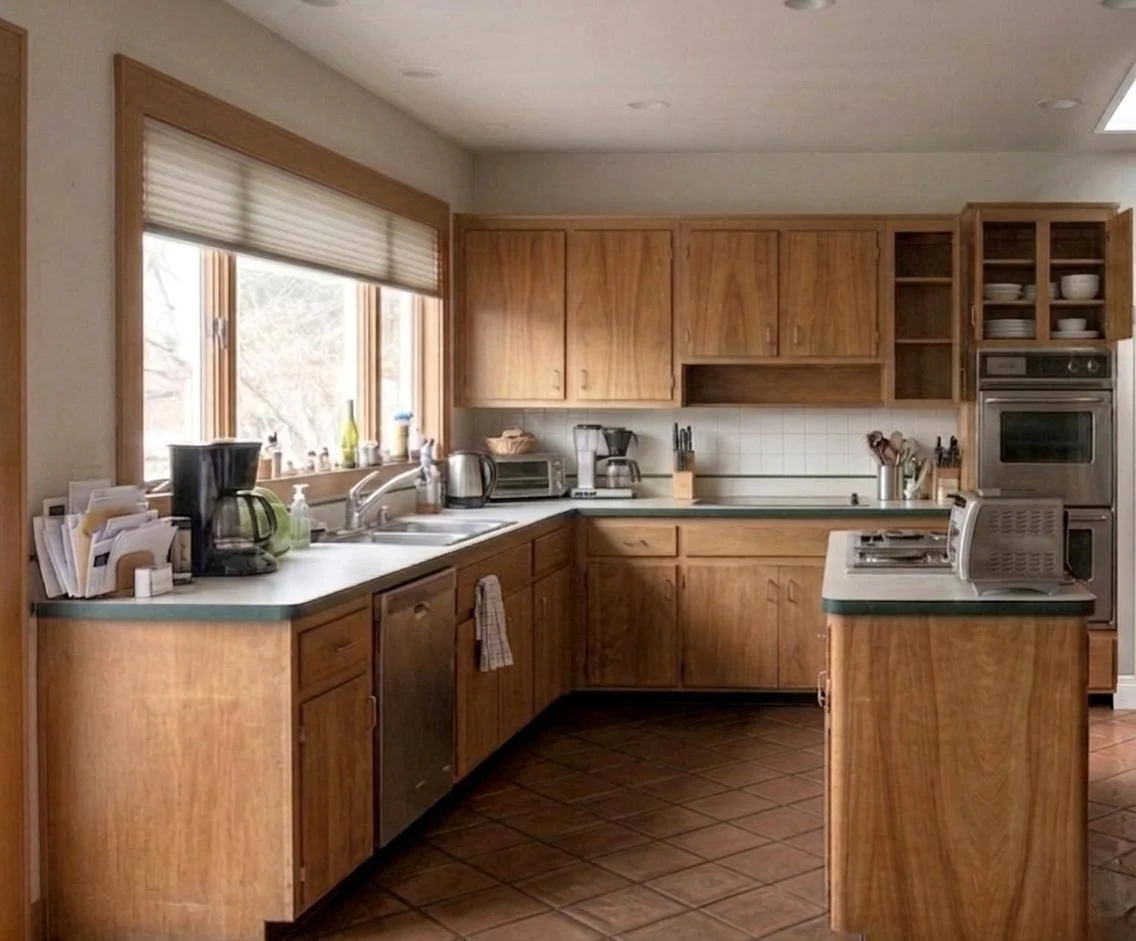 Kitchen before renovation — outdated layout, Woodinville WA