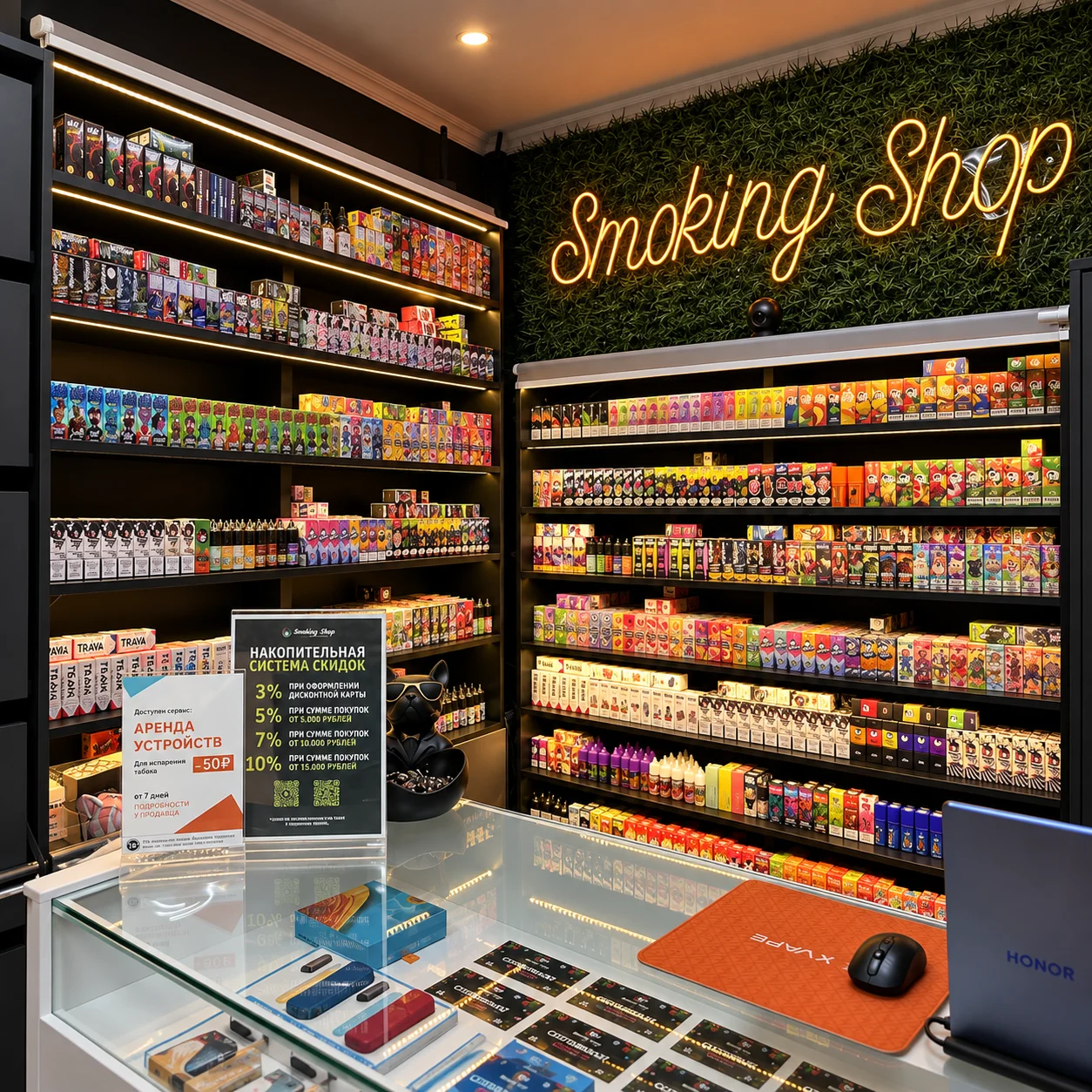 Smoking Shop, Боровичи — внутри
