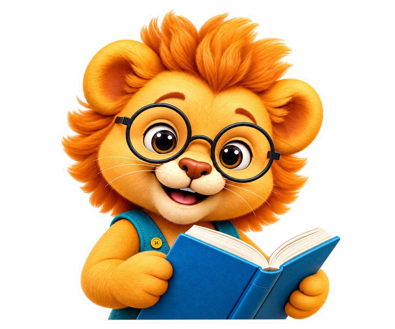 Львёнок СТЕМ с книгой