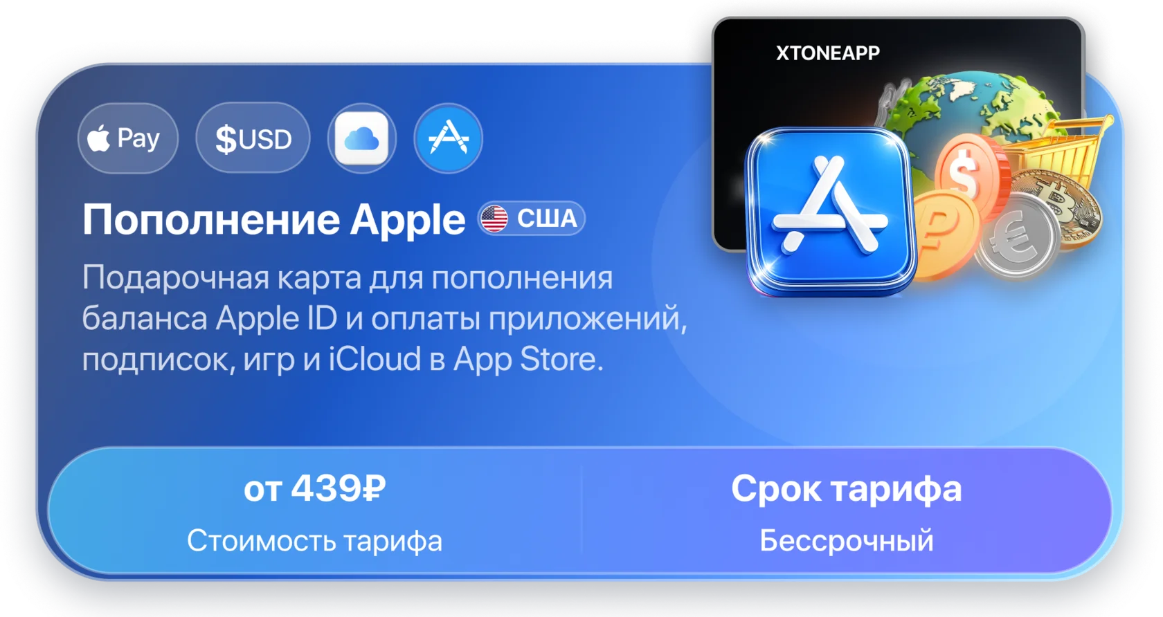 Пополнение Apple ID