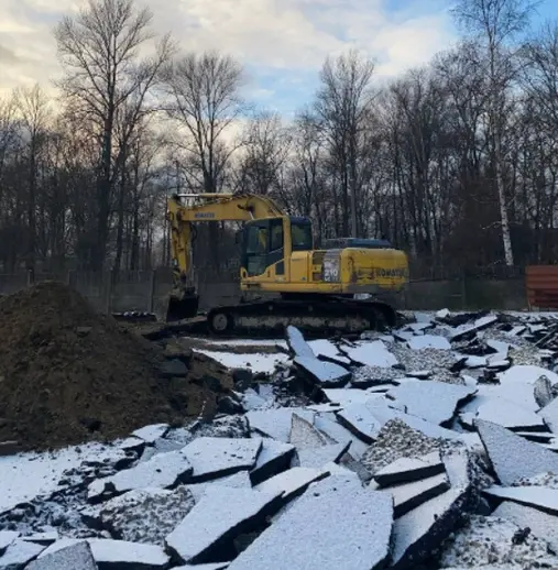 Разработка котлована под ангар