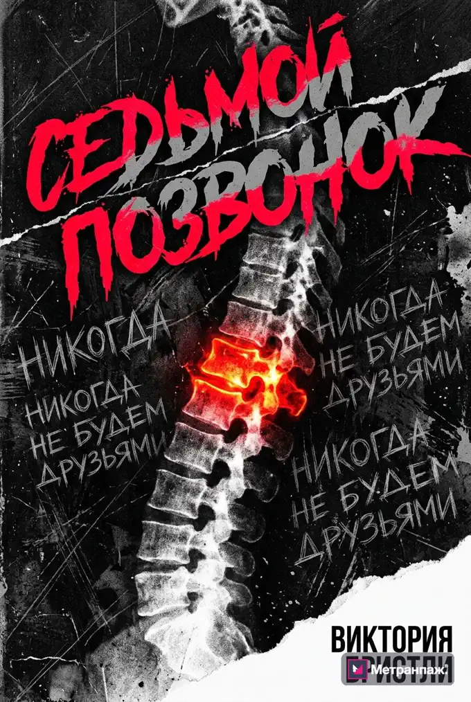 Обложка книги «Седьмой», сделанная в генераторе обложек книг Метранпаж
