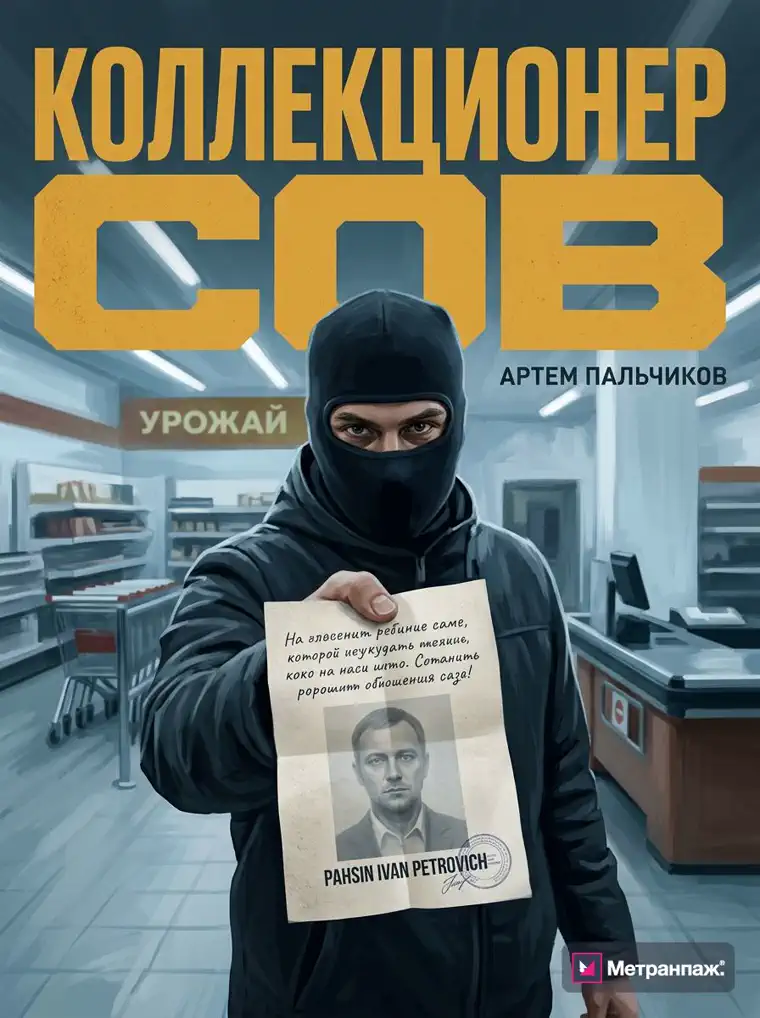 Обложка книги «Коллекционер слов», сделанная в онлайн-генераторе обложек