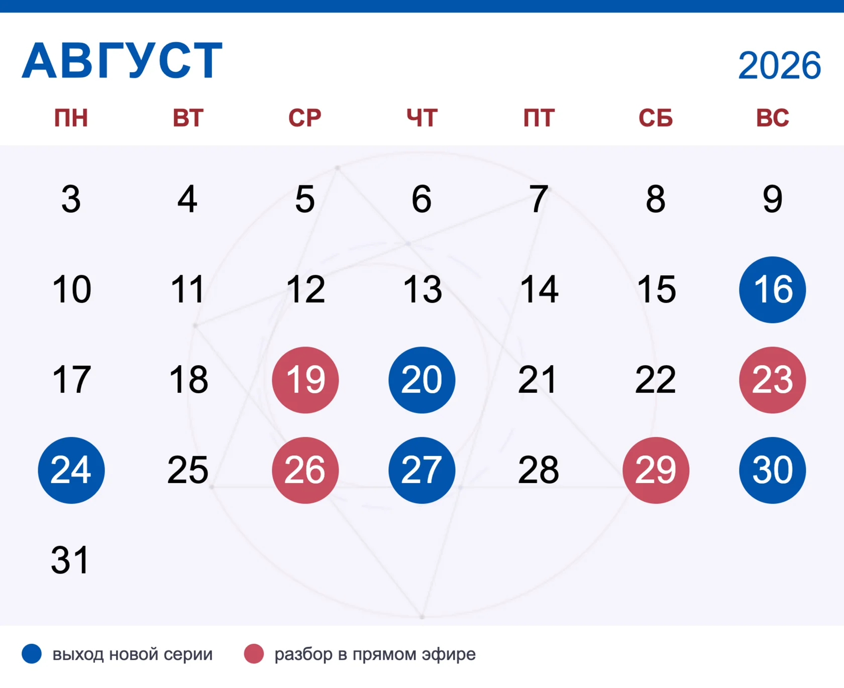 Календарь занятий спецкурса