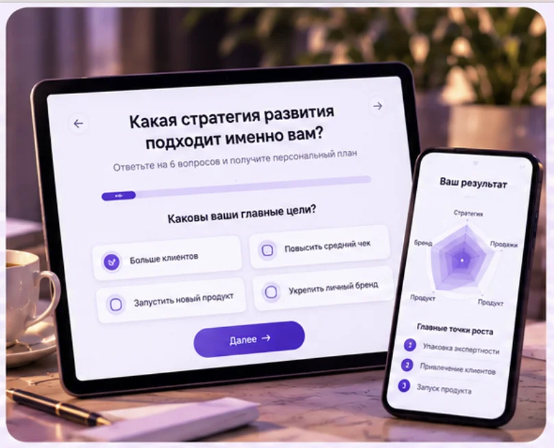 Интерактивный тест и персональный результат