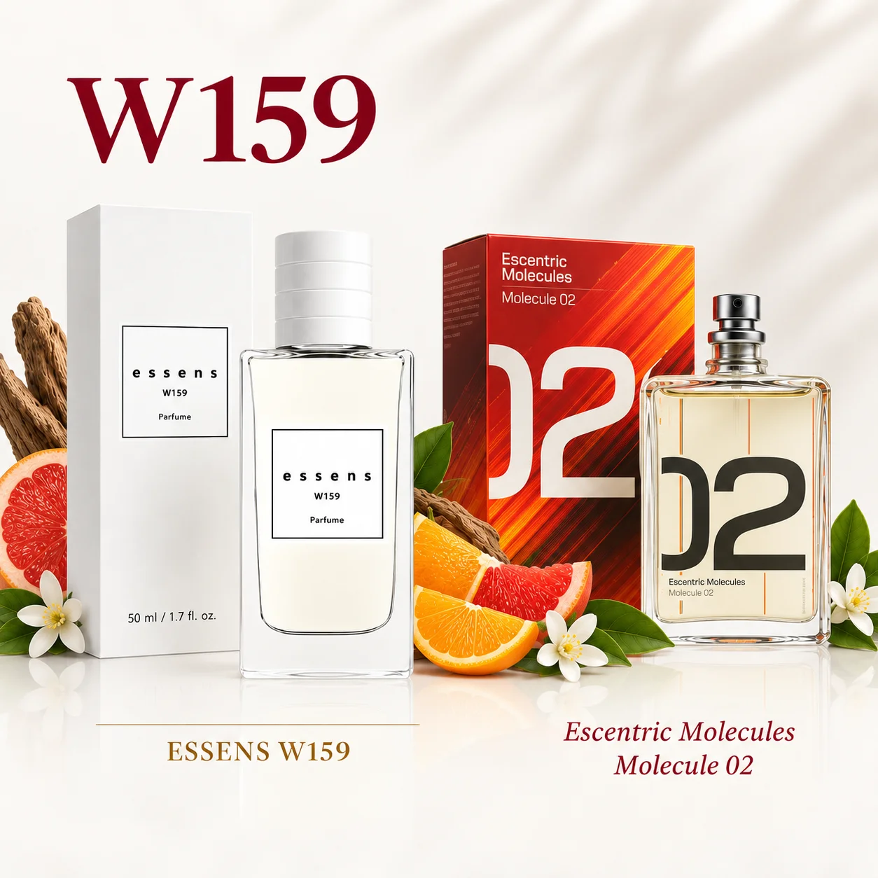 ESSENS W159N — аромат в стилистике Escentric Molecules Molecule 02