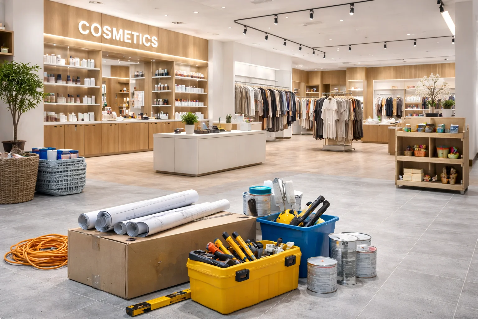 Комплексный ремонт магазинов под ключ