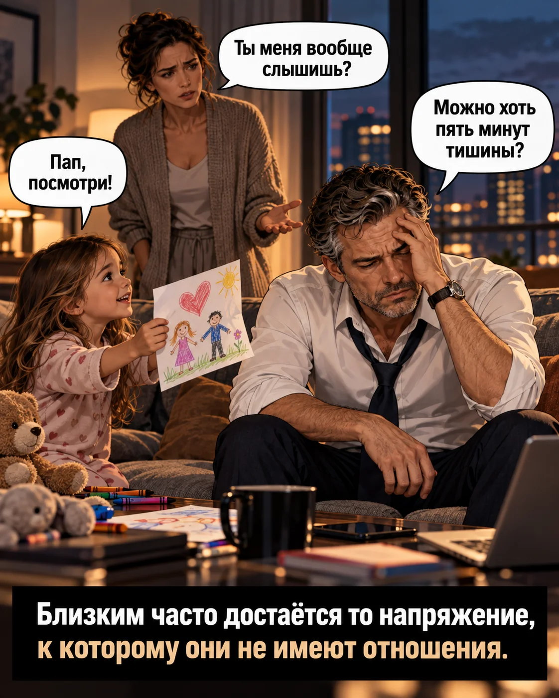 Рабочее напряжение переносится на отношения с близкими