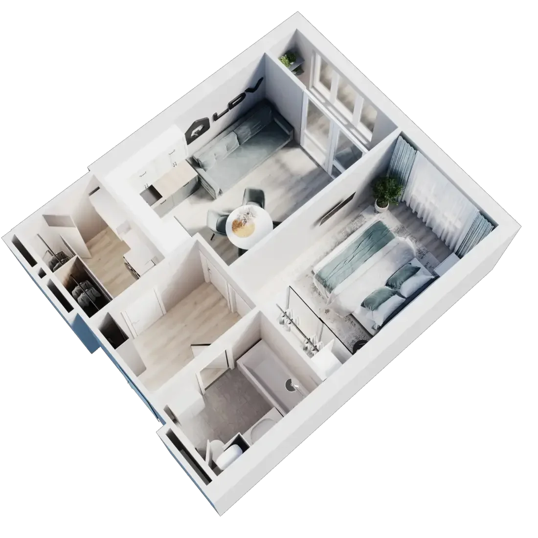 Планировка 39,8 м²