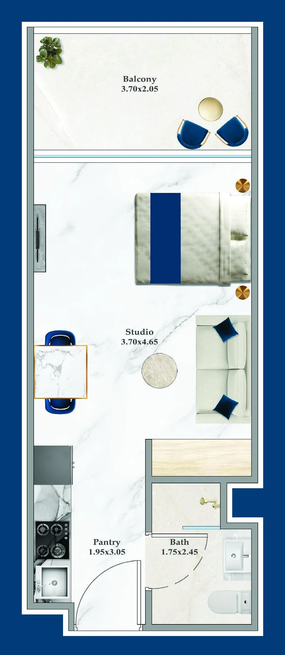 Планировка Studio SERENZ