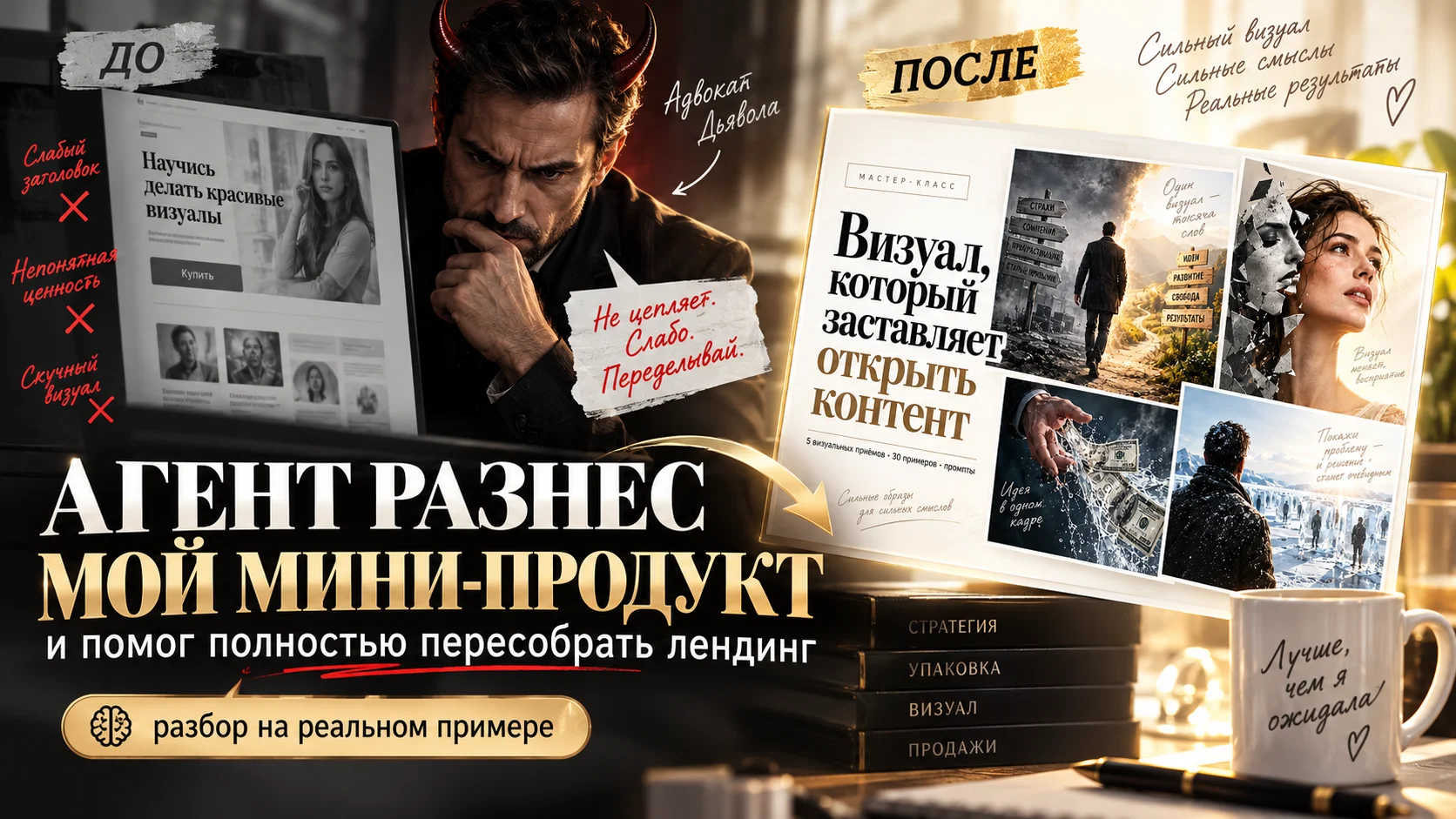 Видеоразбор: агент разнёс мой мини-продукт и помог полностью пересобрать лендинг