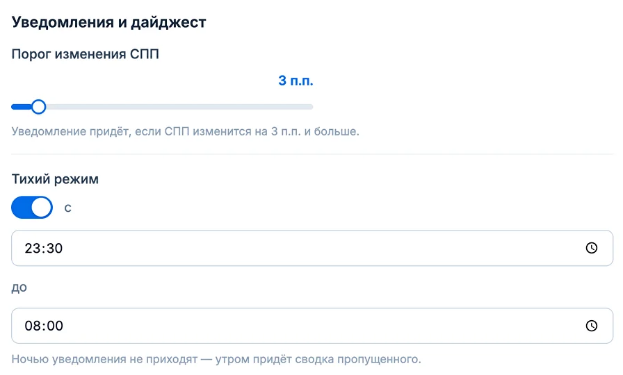 Гибкая настройка