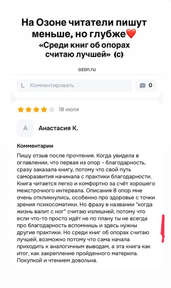 Отзыв о книге на Озоне