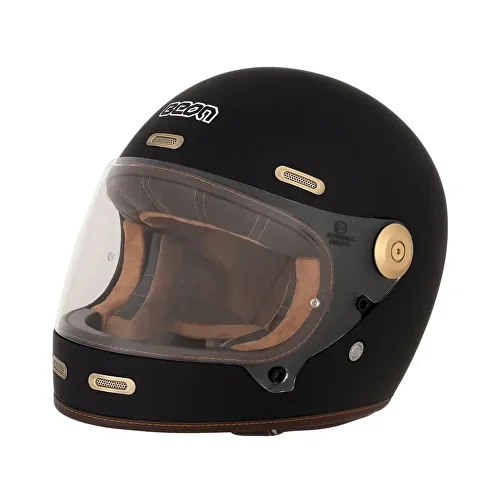 Мотошлем-интеграл BEON Vintage F2 Matt Black — оригинал с сертификатом ECE