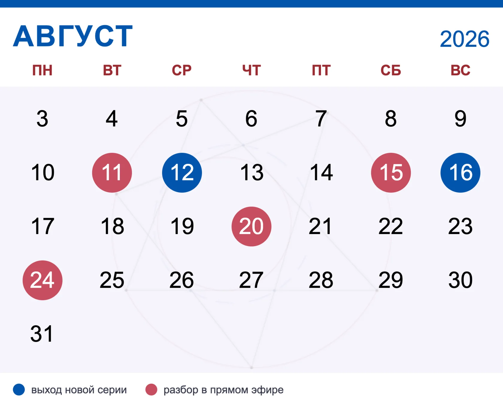 Календарь занятий спецкурса