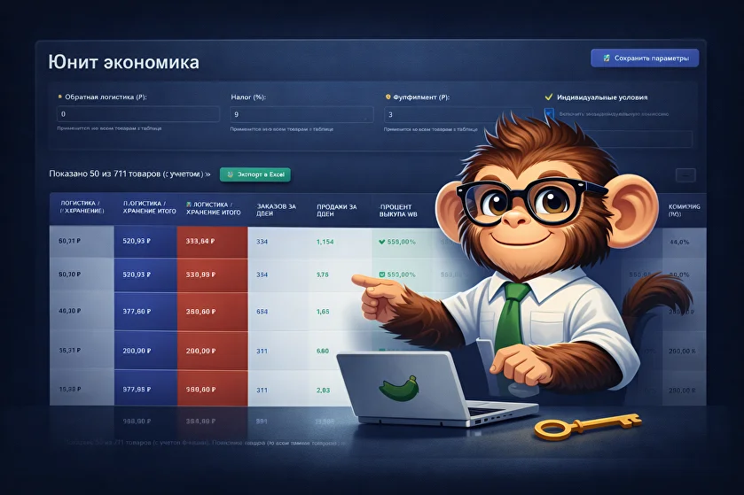 Экран юнит-экономики ecommonkey