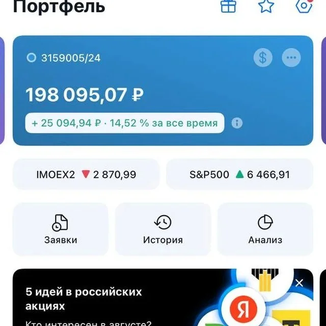 Скрин портфеля