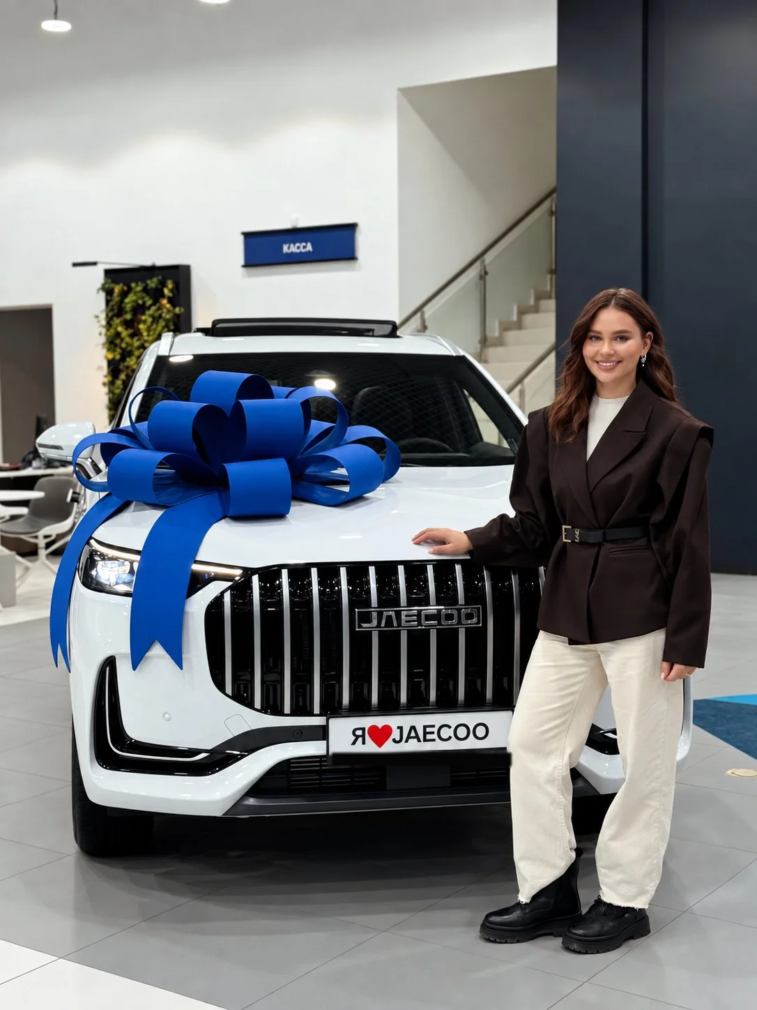 JAECOO J8 с подарочным бантом в шоуруме ТАСКО Моторс Юг