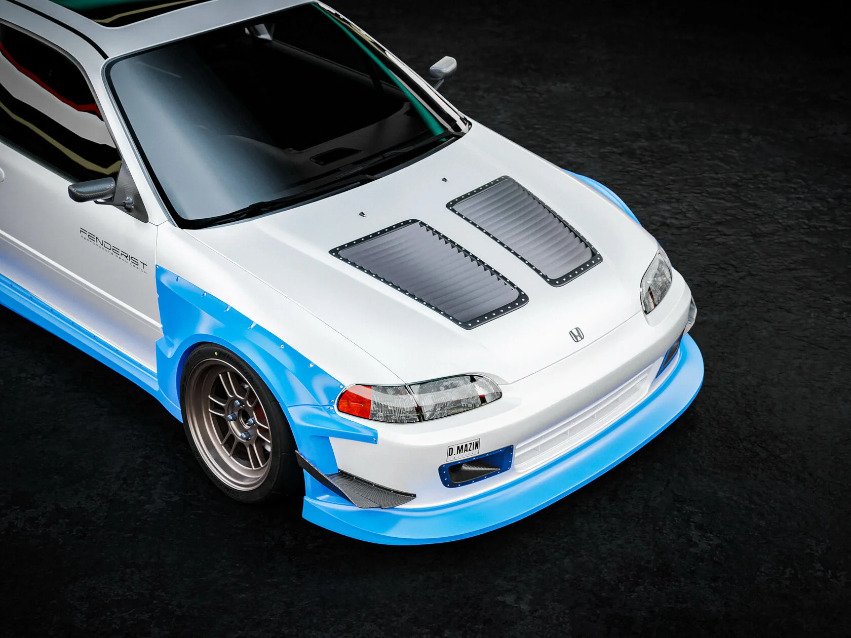 FENDERIST SPEC S Hood louvers Honda Civic 90-95
