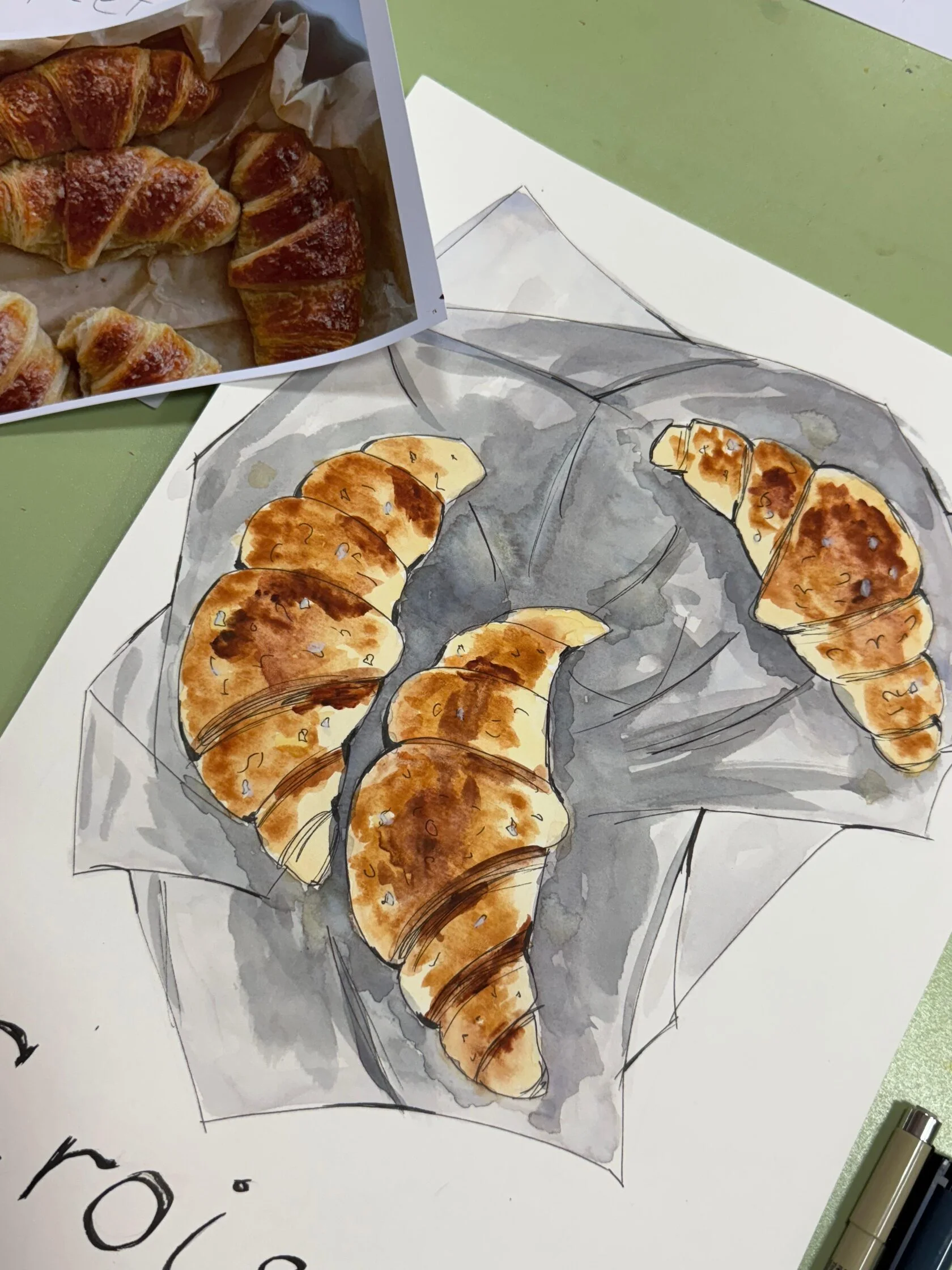 Рисунок круассана