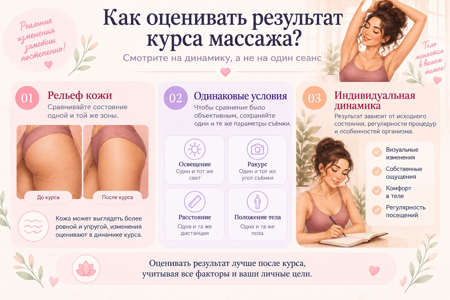Основные зоны антицеллюлитного массажа