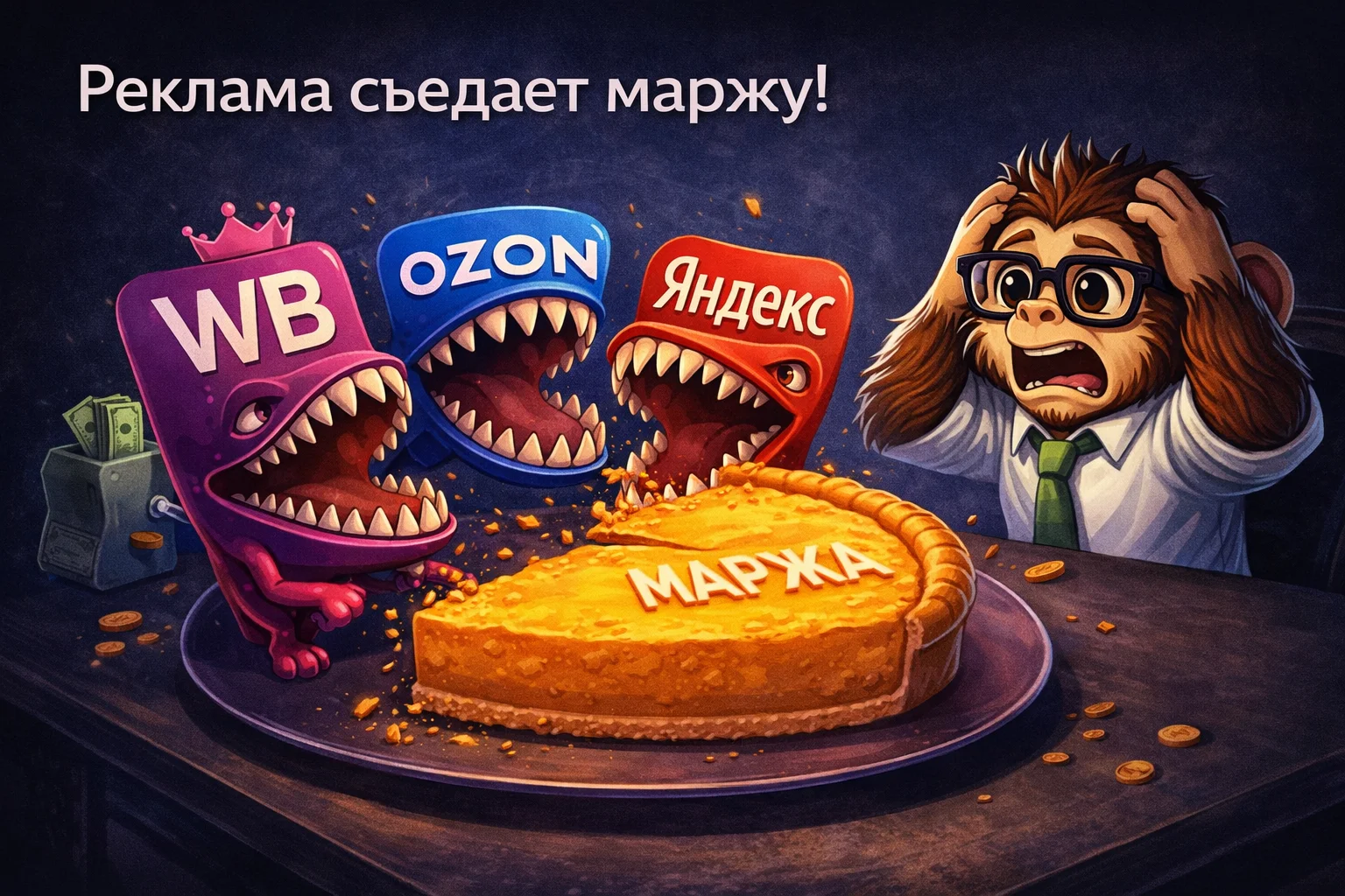 Иллюстрация проблемы: реклама съедает маржу