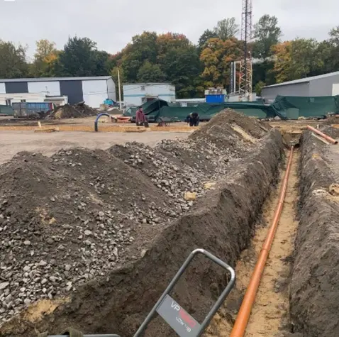 Укладка геотекстиля под основание полов