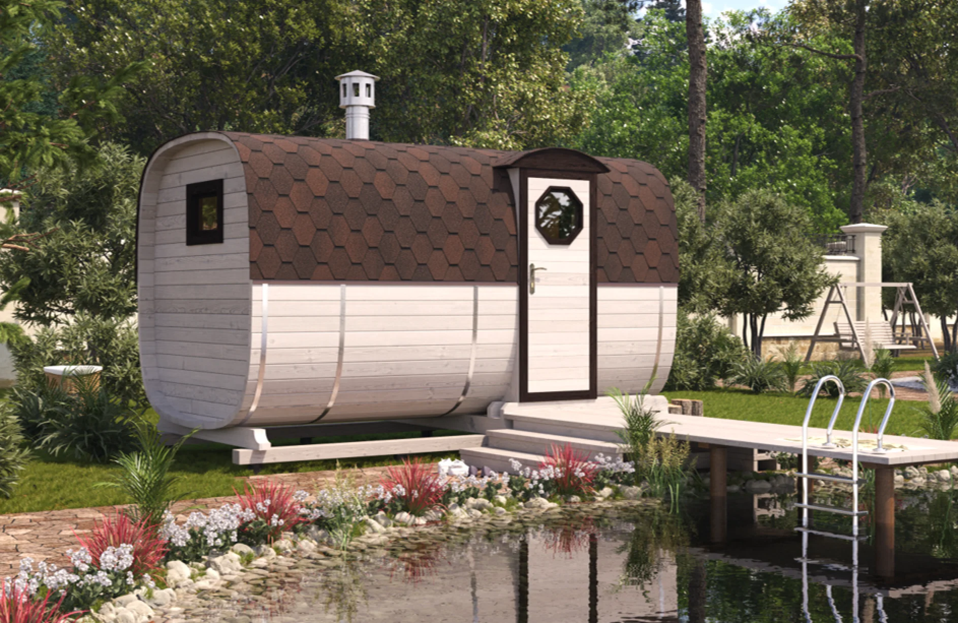 Мобильная баня-бочка