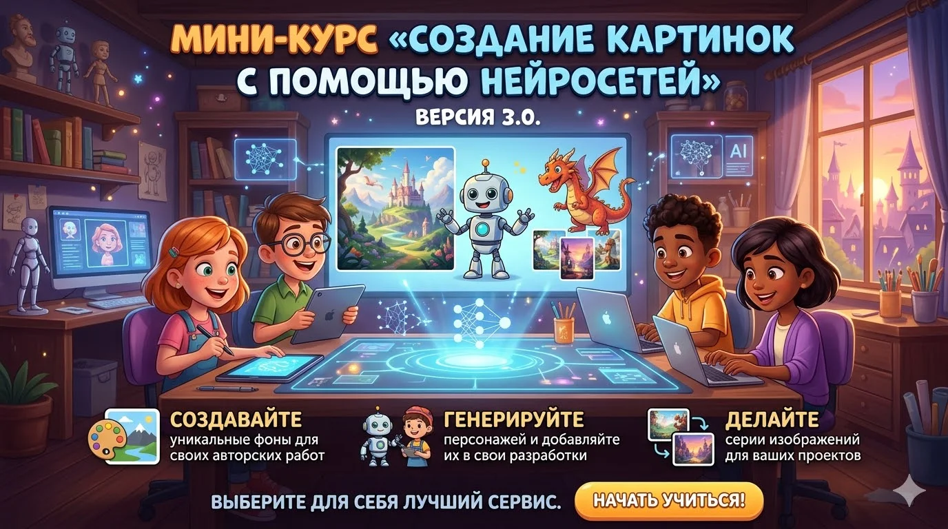 Мини-курс по созданию картинок в нейросетях