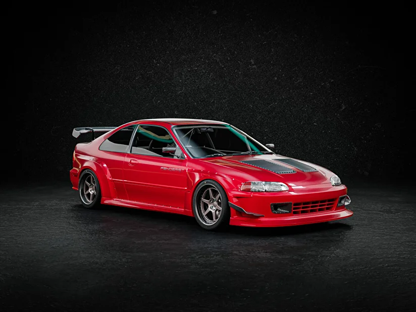 FENDERIST SPEC S Full set Honda WIDE BODY KIT Civic Coupe 90 95