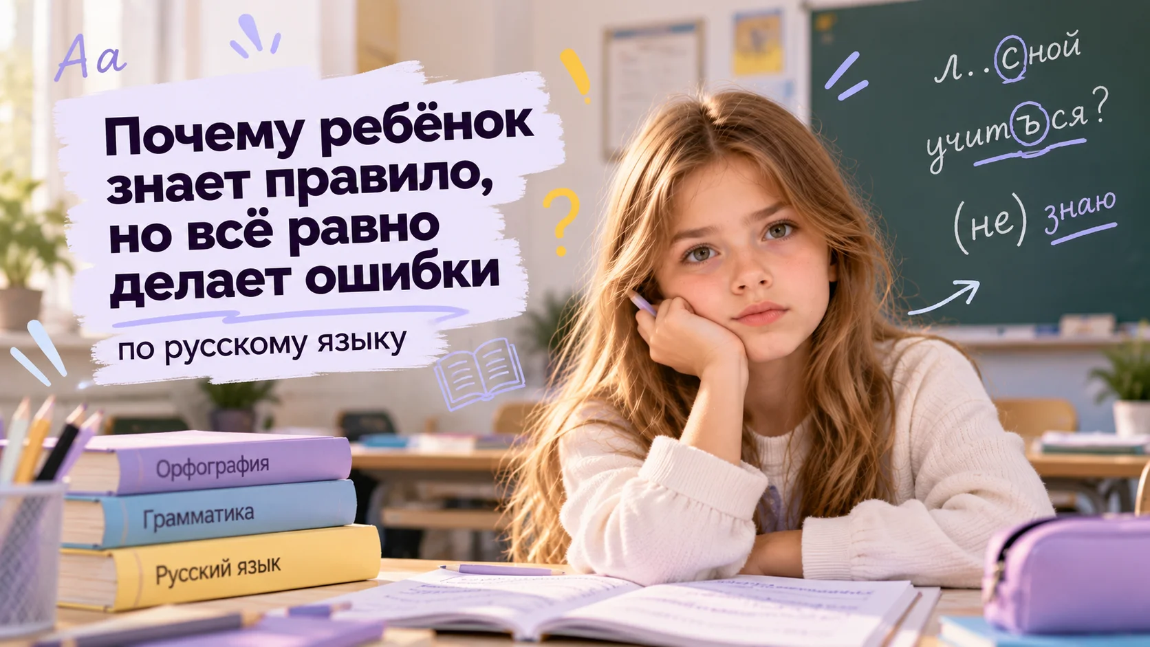 Почему ребёнок знает правила, но пишет с ошибками