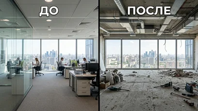 Офисное помещение – полная разборка