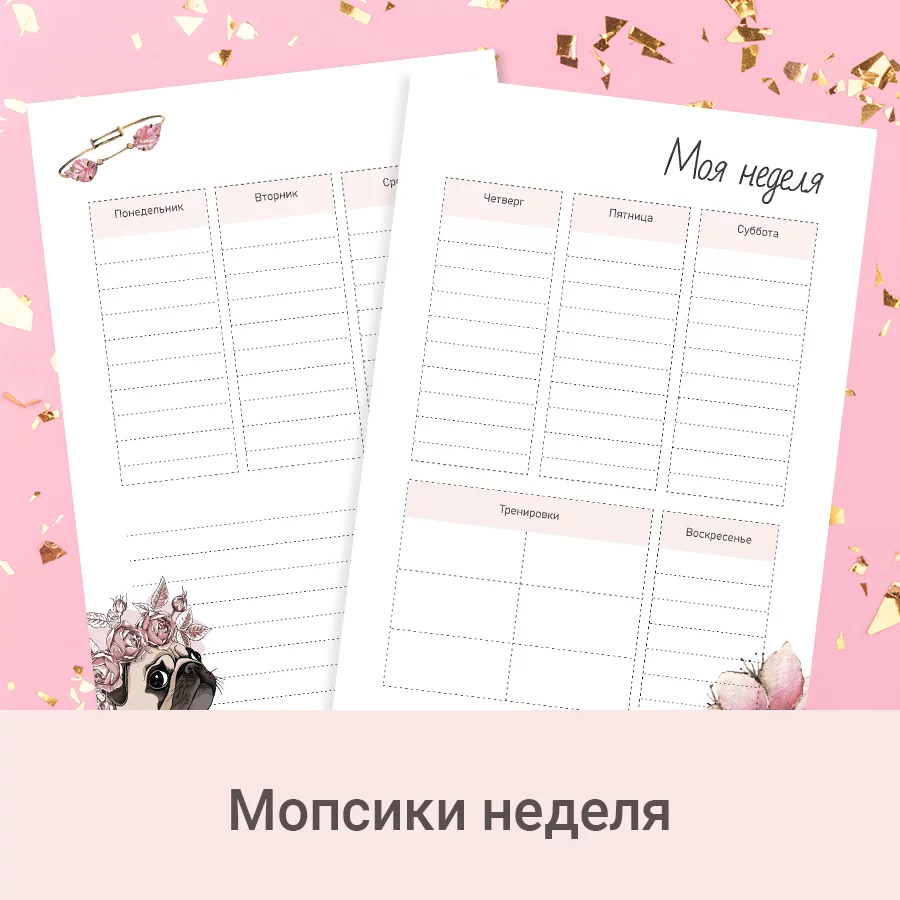 Бесплатные распечатки страниц для ежедневника Fancy Planner