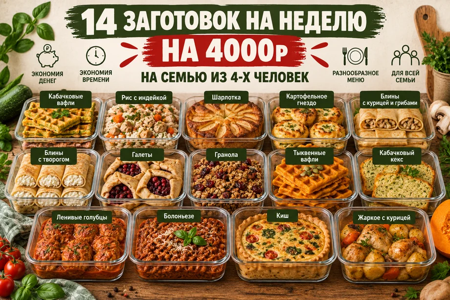 Домашние блюда на неделю