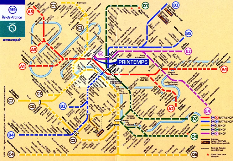 Метро Парижа и поезда RER