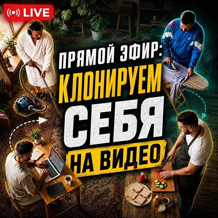 Клонируем героя в кадре