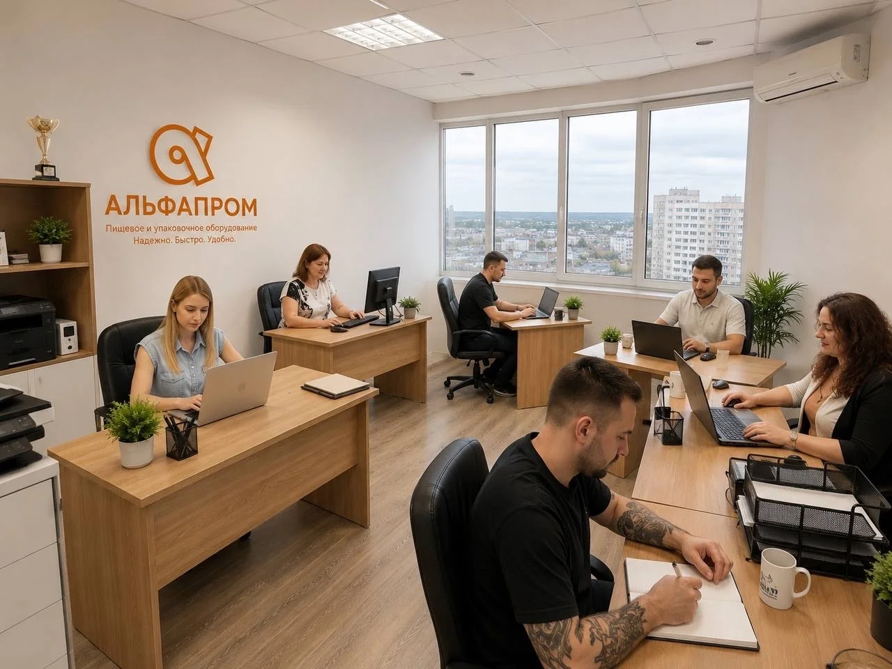 Отдел продаж в офисе АЛЬФАПРОМ