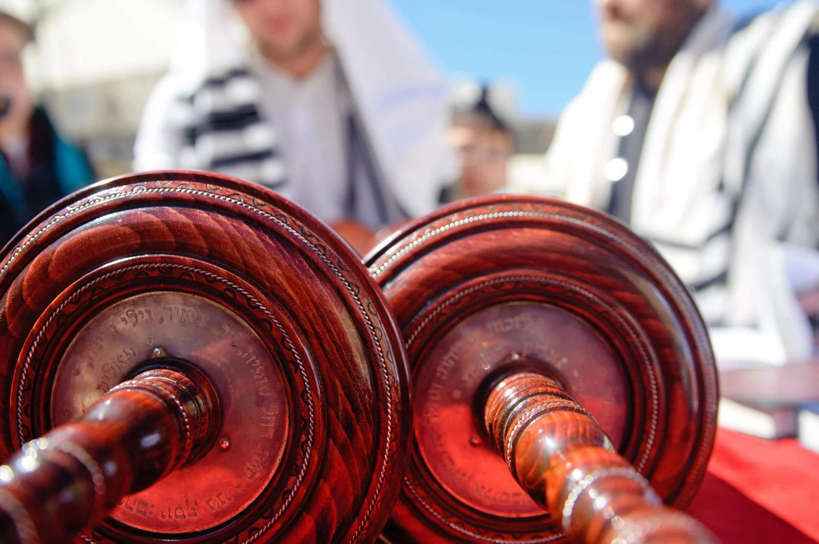 Torah scroll at a bar mitzvah at the Western Wall, Jerusalem