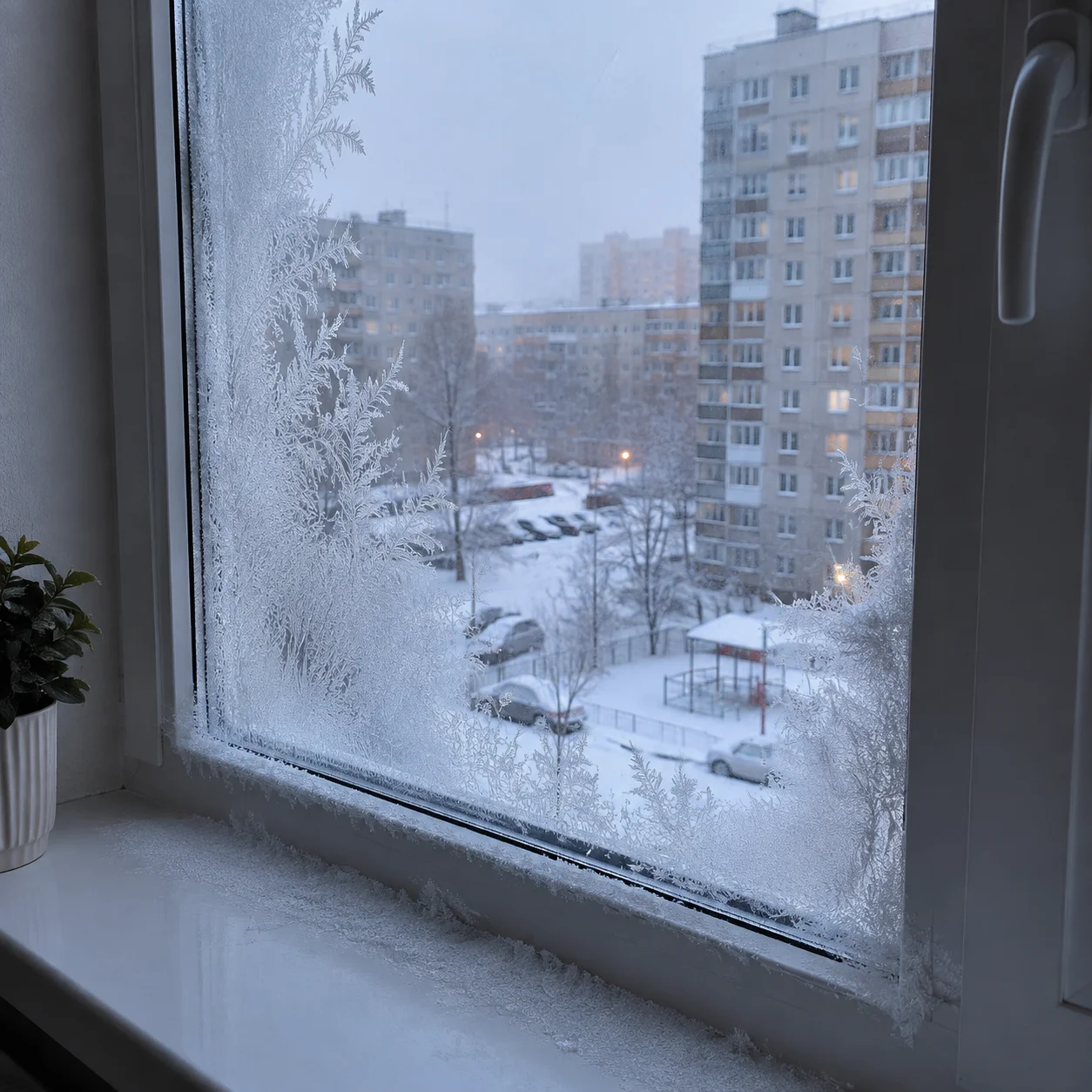 Климовск зимой во время инфраструктурного кризиса.