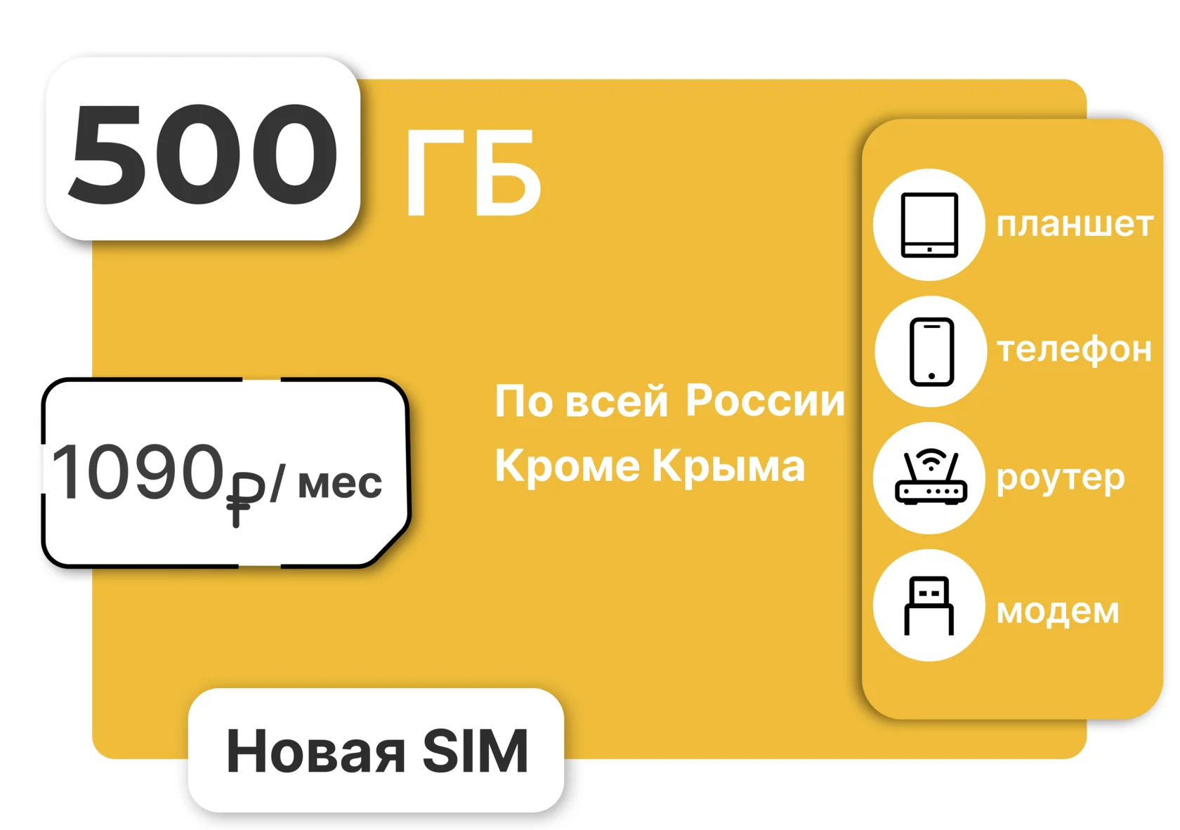 Сим-карта 3G/4G Билайн 100гб за 300 руб/мес