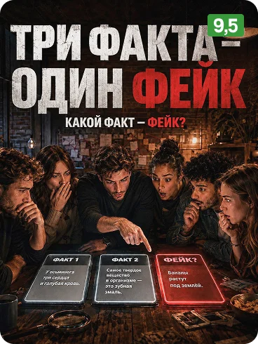 Обложка игры «Три факта — один фейк»