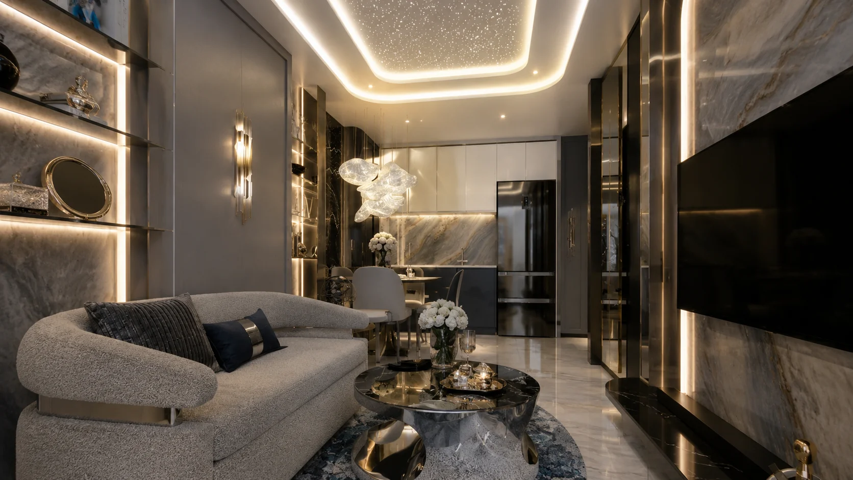 Embassy World Pattaya smart residence living room concept