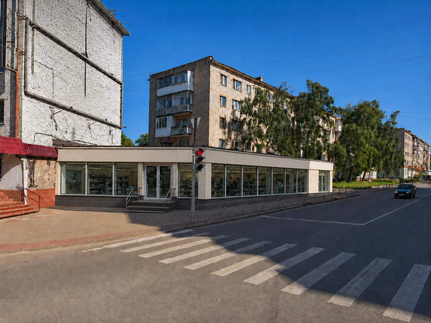 Возможный современный вид фасада нежилого помещения на Новосильском переулке, 1