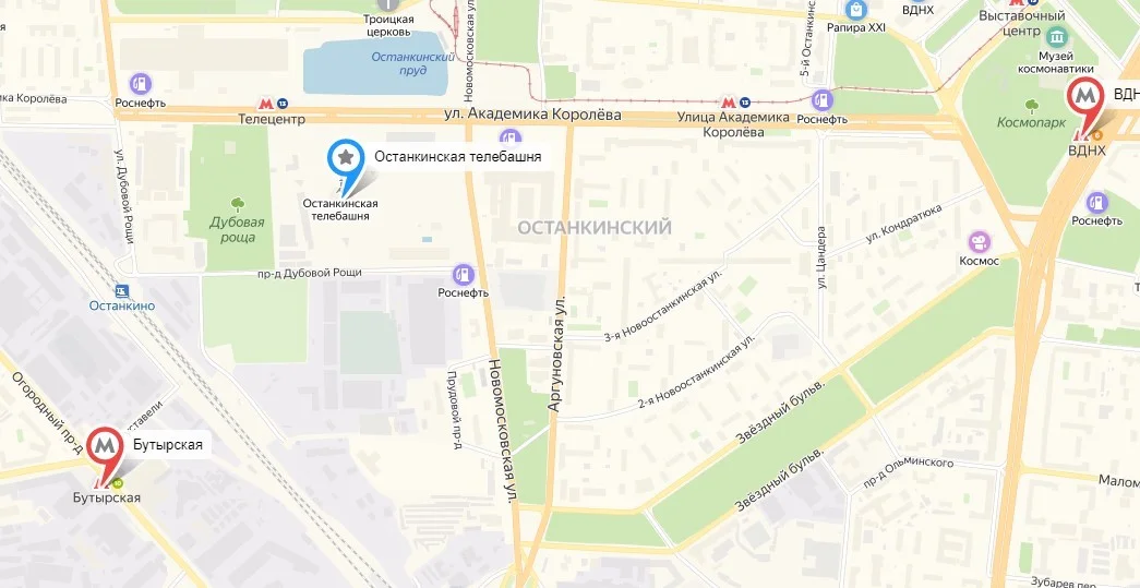 Как добраться до Останкинской башни на метро — схема маршрута от станции ВДНХ