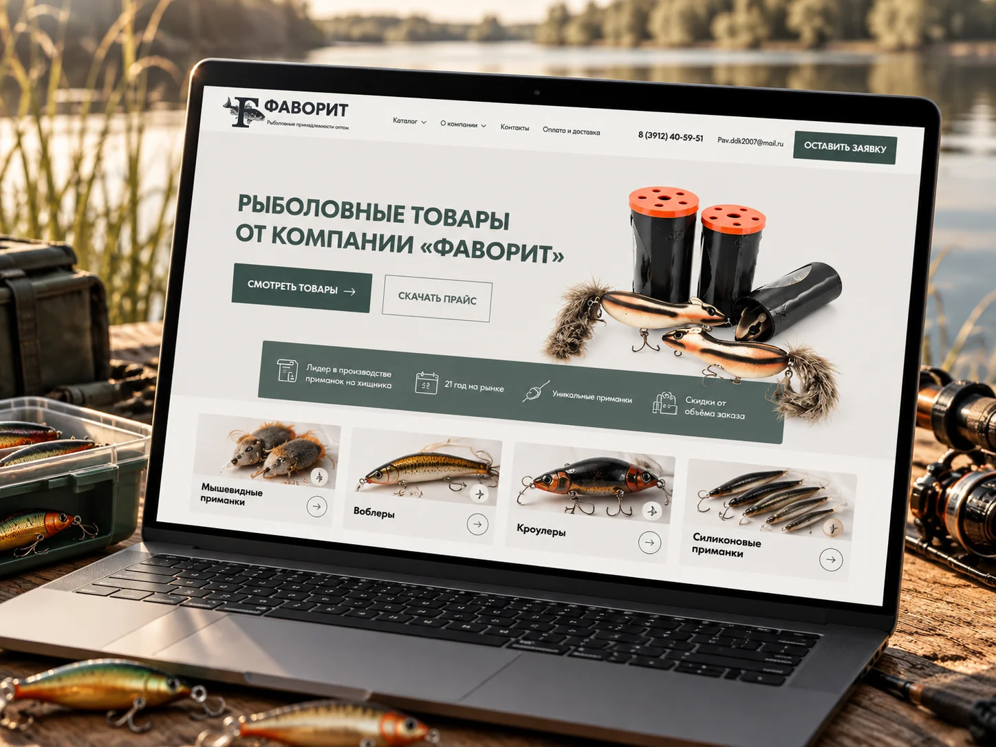 Сайт-каталог рыболовных товаров «Фаворит»