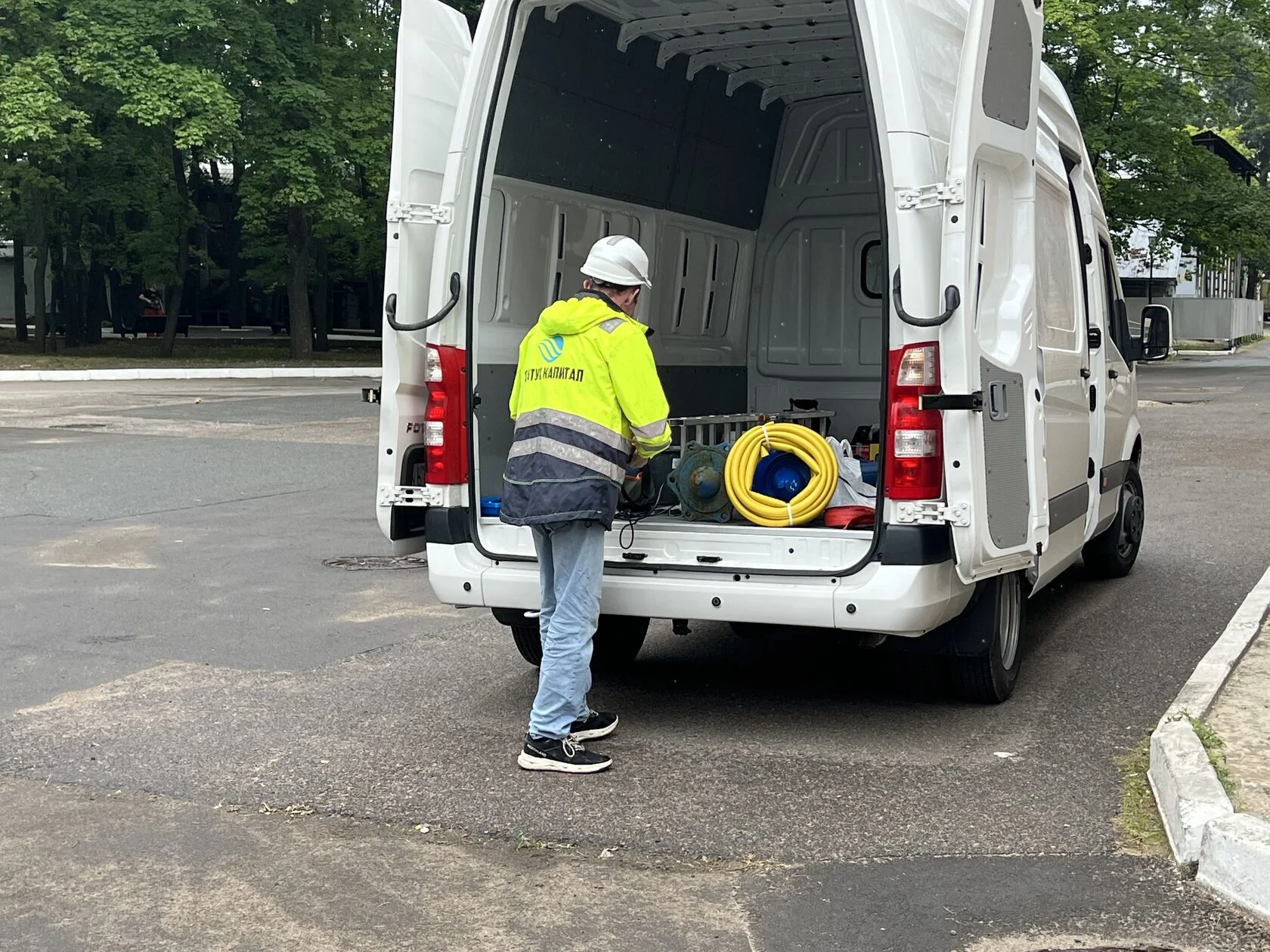 Установка гидранта