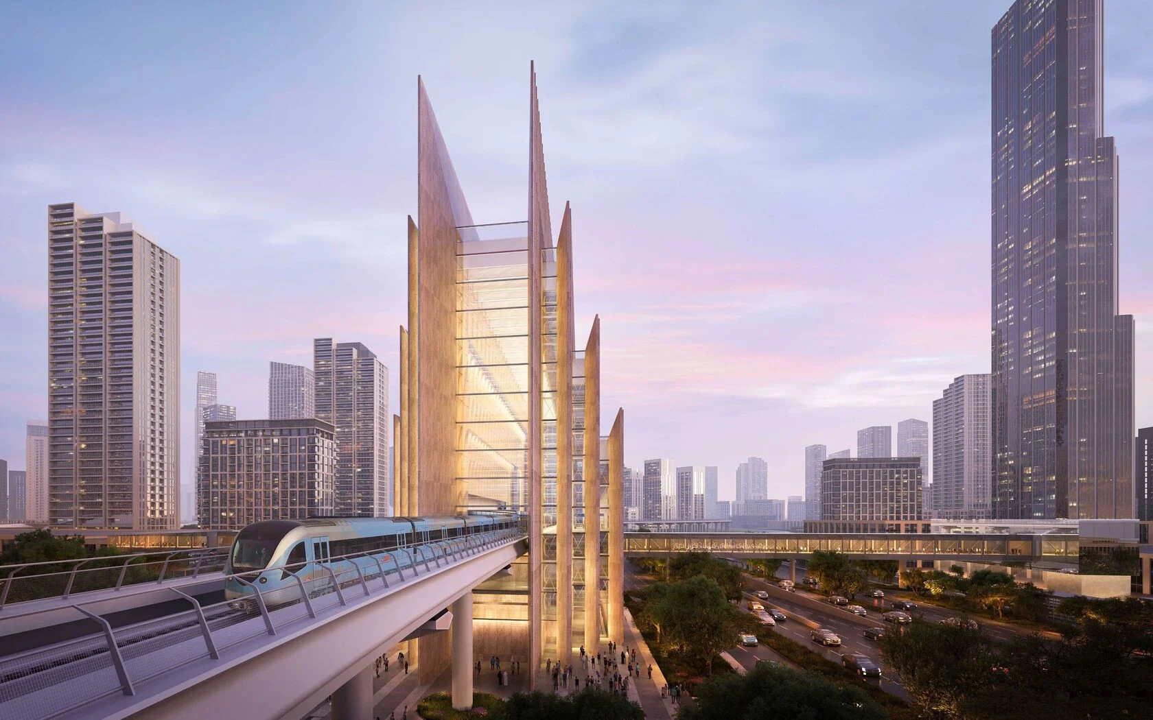 Будущая Blue Line Metro в Dubai Creek Harbour
