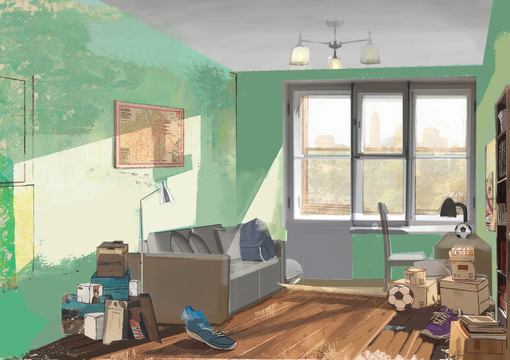 Эскиз комнаты Глеба