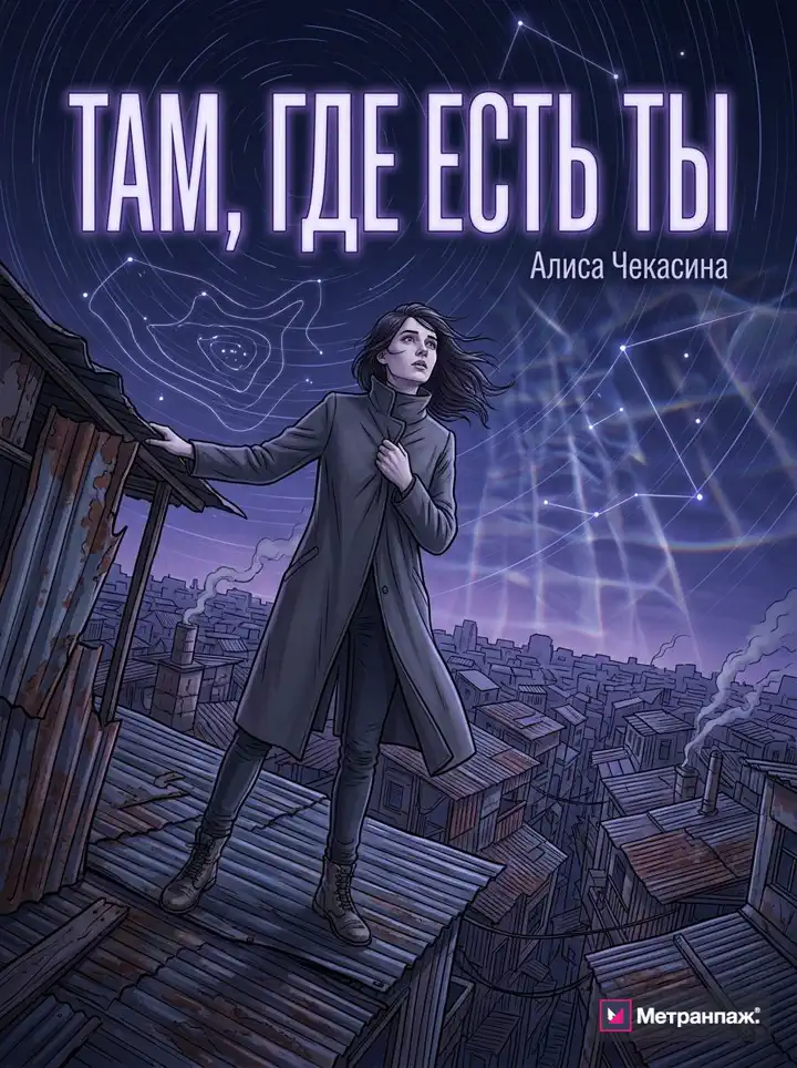 Обложка романа «Там, где есть ты», сделанная искусственным интеллектом