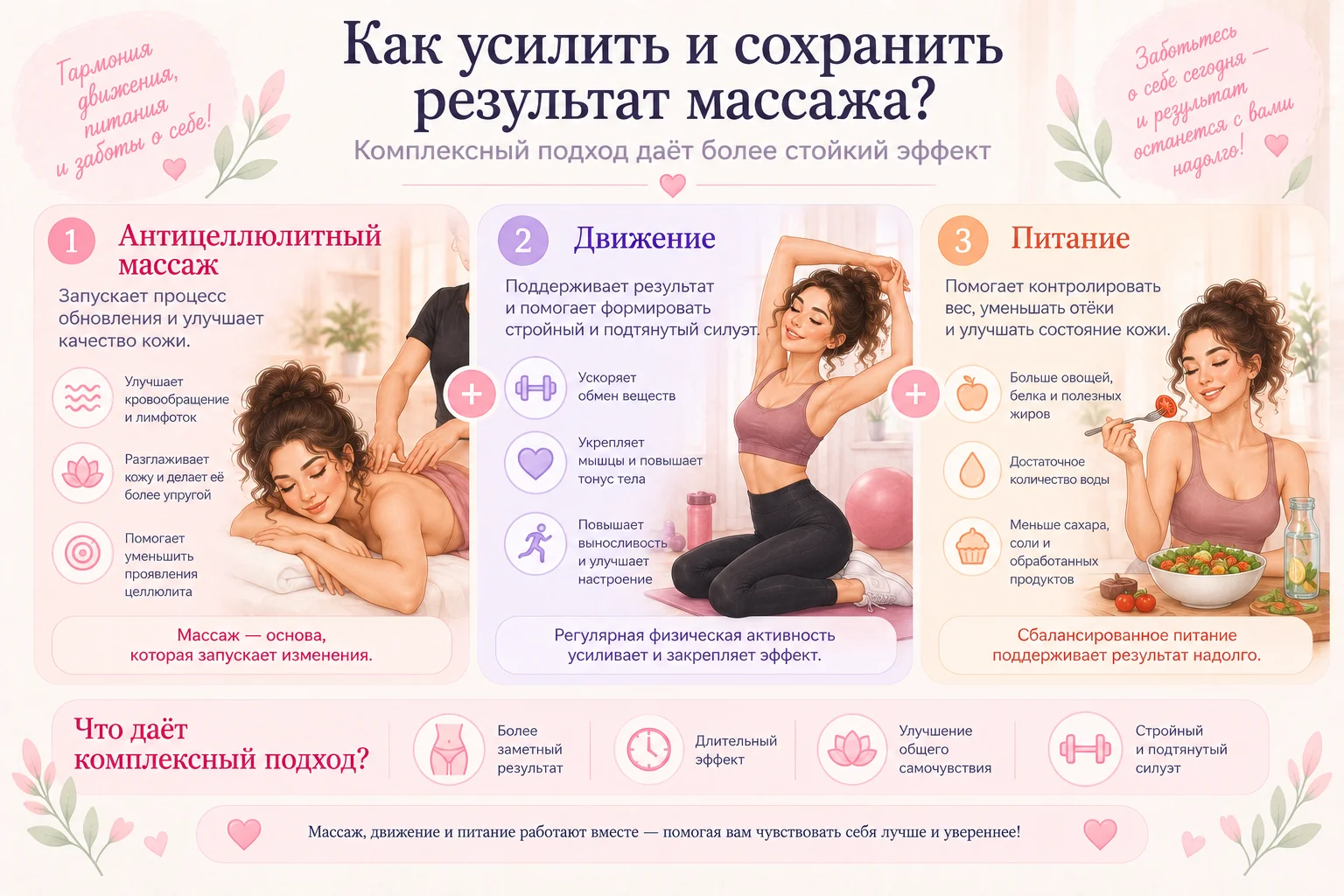 Массаж, движение и питание: комплексный подход